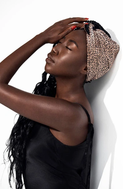 Slip Wild Leopard Silk Hair Wrap