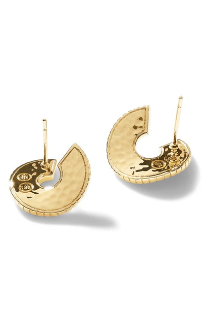 Shop John Hardy Radial J Hoop Earrings In Gold 18k