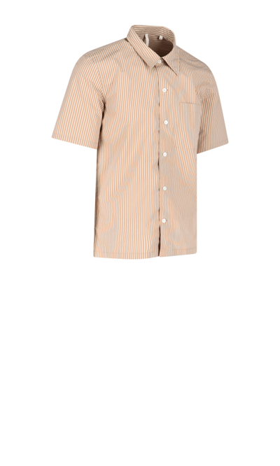 Shop Sunflower Short Sleeve Striped Shirt In Neutrals
