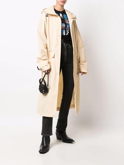 Shop Diesel Mid-length Military Coat In Nude