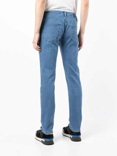 Giorgio Armani Low-rise Straight-leg Jeans In Blau