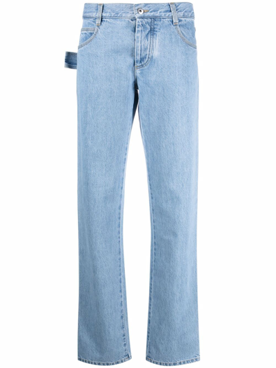 Shop Bottega Veneta Straight-leg Denim Jeans In Blau