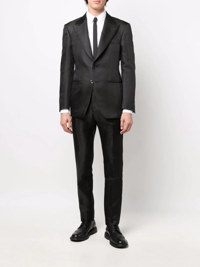 Shop Tom Ford Peak-lapels Suit Jacket In Schwarz