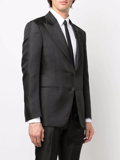 Shop Tom Ford Peak-lapels Suit Jacket In Schwarz