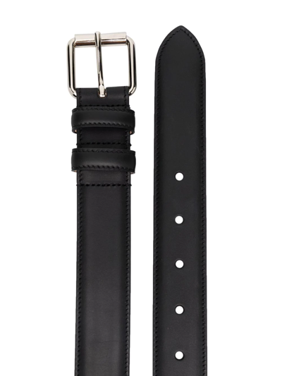 Apc A.p.c. Slim Buckle Belt In Schwarz