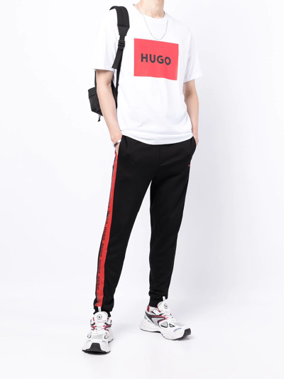 HUGO - Cotton-jersey T-shirt with logo label