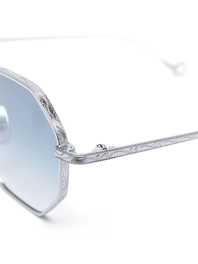 Eyepetizer Geometric-frame Sunglasses In Silber