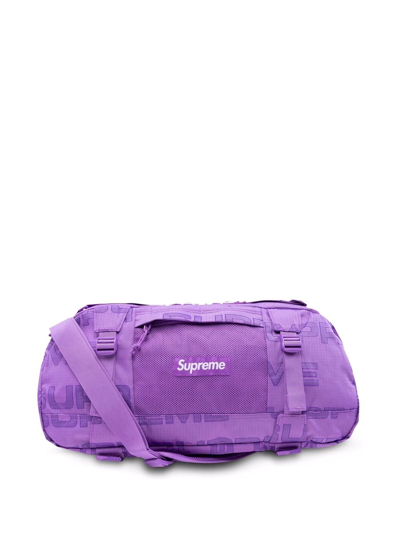 Supreme Logo-print Duffle Bag fw21 In Purple