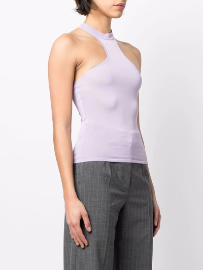 Shop Alessandro Vigilante Technical-knit Racerback Tank Top In Violett