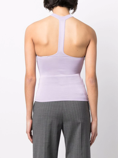 Shop Alessandro Vigilante Technical-knit Racerback Tank Top In Violett