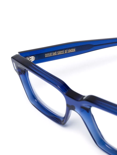 Cutler And Gross Square-frame Optical Glasses In Blau