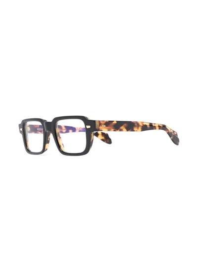 Cutler And Gross Tortoiseshell Square-frame Glasses In Schwarz