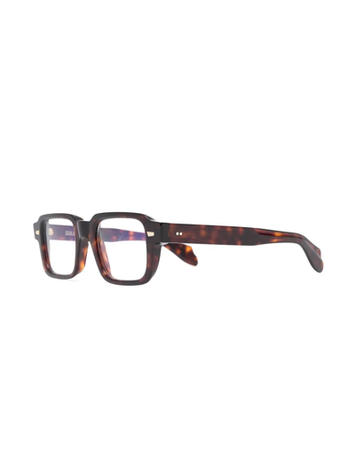 Shop Cutler And Gross Tortoiseshell Square-frame Glasses In Braun