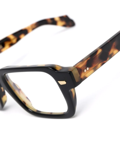 Shop Cutler And Gross Tortoiseshell Square-frame Glasses In Schwarz