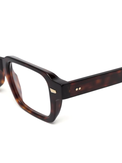 Shop Cutler And Gross Tortoiseshell Square-frame Glasses In Braun
