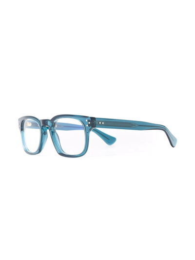 Cutler And Gross Transparent Square-frame Glasses In Blau
