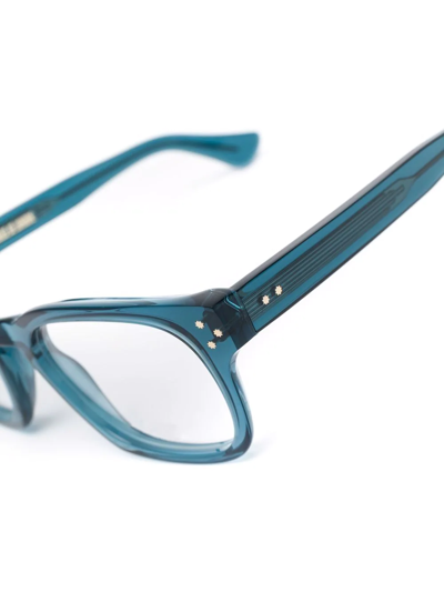 Cutler And Gross Transparent Square-frame Glasses In Blau