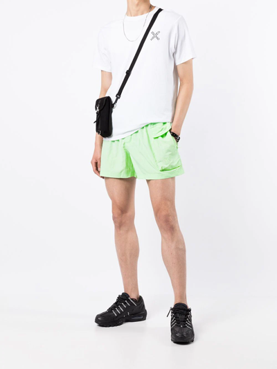 Shop Y-3 Utility Swimming Shorts In Grün