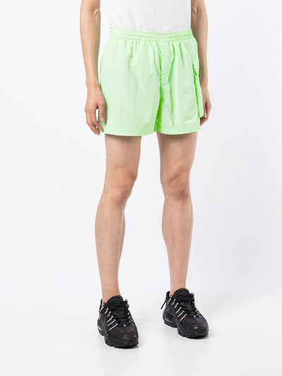 Shop Y-3 Utility Swimming Shorts In Grün