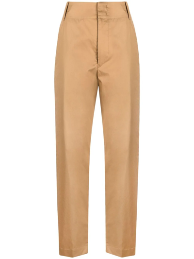 Shop Isabel Marant High-rise Tapered Trousers In Nude