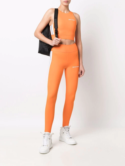 Shop Palm Angels Track Training Top In Orange