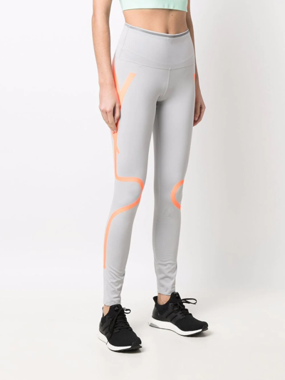 Shop Adidas By Stella Mccartney Truepace Running Leggings In Grey