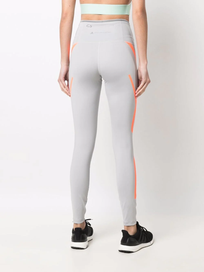 Adidas By Stella Mccartney Side-stripe Leggings In Grey