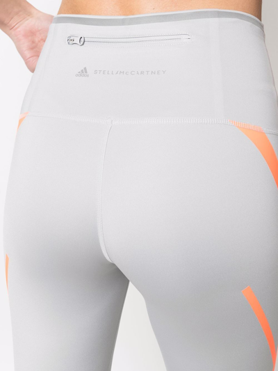 Adidas By Stella Mccartney Side-stripe Leggings In Grey