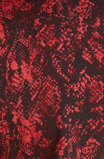 Shop Rag & Bone Snake Print Organic Cotton T-shirt In Red Multi