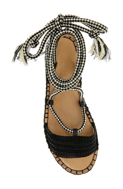 Shop Splendid Mimosa Ankel Tie Sandal In Black