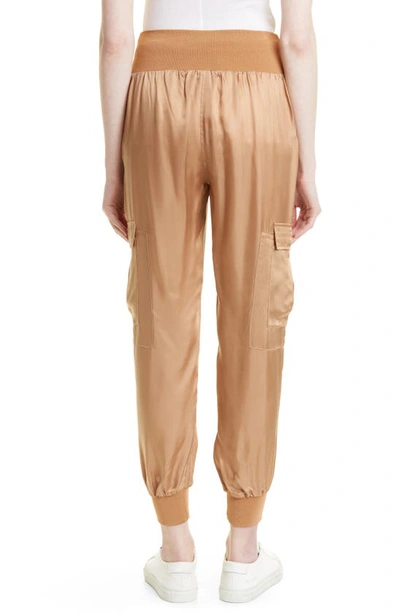 Cinq À Sept Tous Les Jours Giles Satin Jogger Pants In Sahara