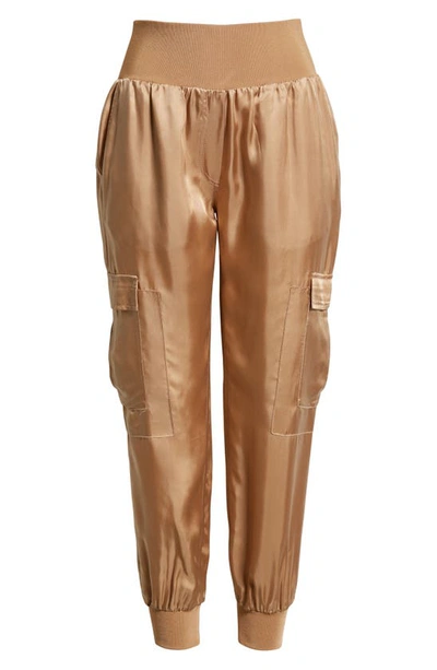 Cinq À Sept Tous Les Jours Giles Satin Jogger Pants In Sahara
