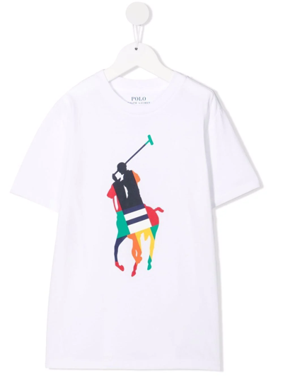 Shop Ralph Lauren Graphic Print T-shirt In White