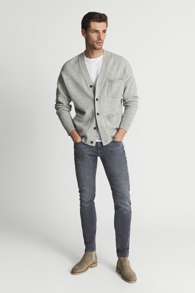 Shop Reiss Harry - Washed Grey Super Skinny Washed Jeans, Uk 30 R