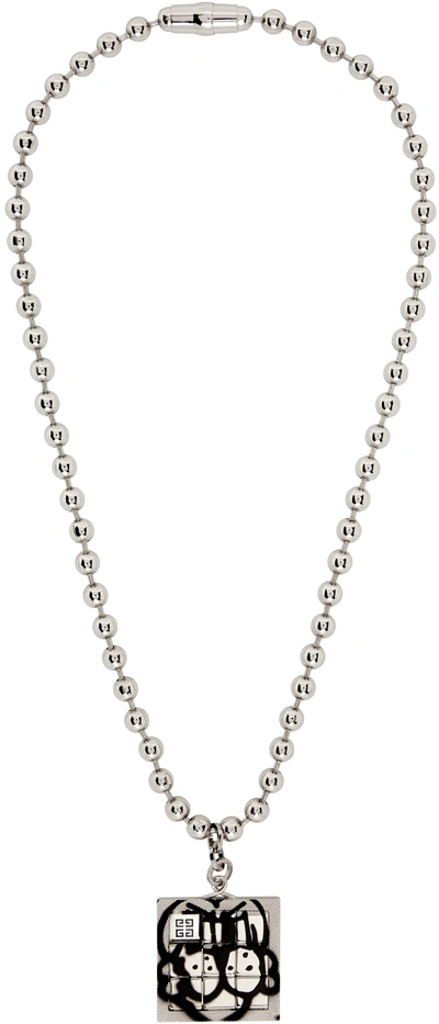 Shop Givenchy Silver Chito Edition Finess Pup Puzzle Necklace In 040-silvery