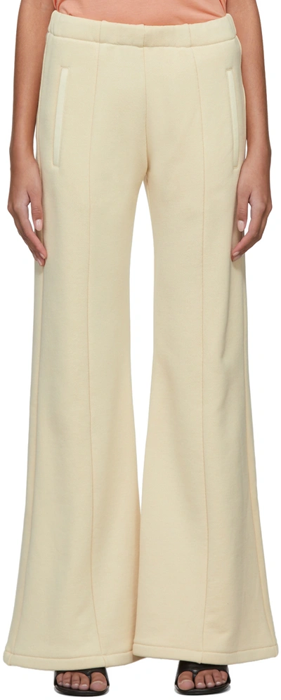Amiri Paneled Cotton-jersey Wide-leg Track-pants In 271 Alabaster