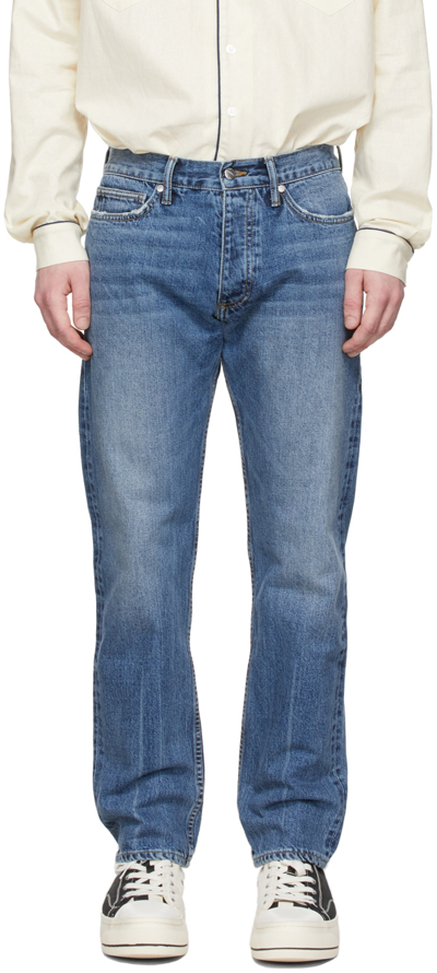 Shop Rhude Blue Classic Fit Jeans In Indigo
