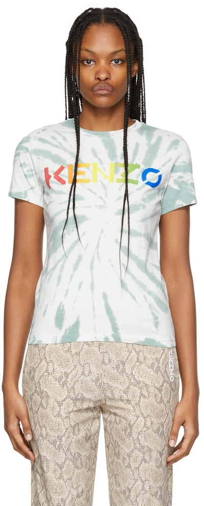 Shop Kenzo Green Cotton T-shirt In 58a Mint
