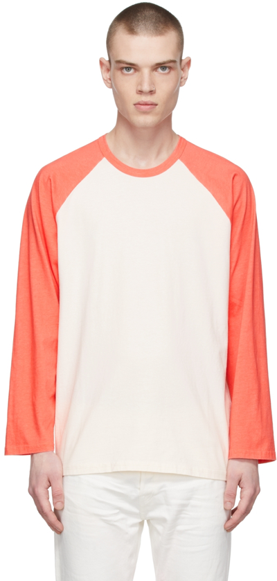 Shop John Elliott Off-white Cotton T-shirt In Red X Ivory