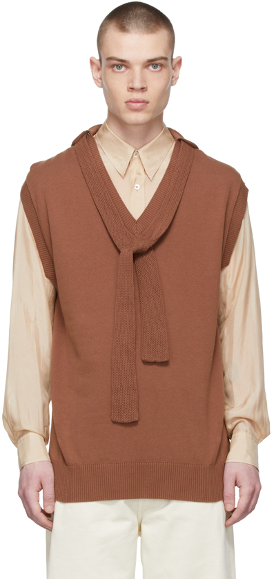 Shop Bed J.w. Ford Brown Cotton Vest In Camel