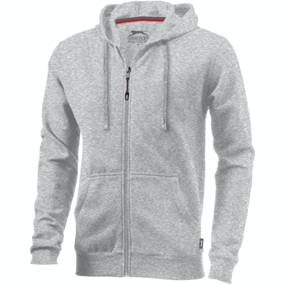 Slazenger Mens Open Full Zip Hooded Sweater (gray Melange) In | ModeSens