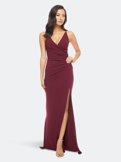 Shop Dress The Population Jordan Gown In Red