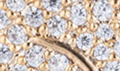 Eye Candy Los Angeles Cz T-rex Huggie Drop Earrings In Gold