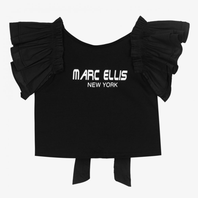 Shop Marc Ellis Girls Black Cotton T-shirt