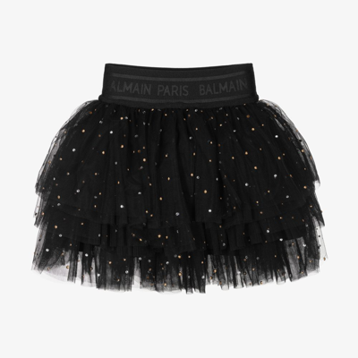 Shop Balmain Girls Black Tulle Tutu Skirt