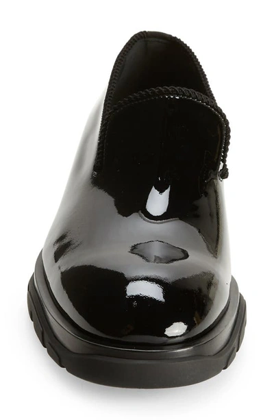 Shop Alexander Mcqueen Patent Venetian Loafer In Black/ Black