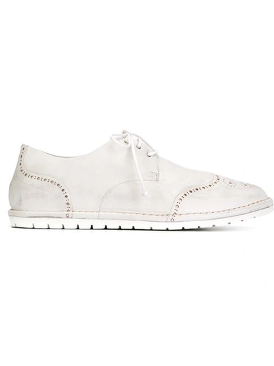 Marsèll Distressed Brogue Shoes In White