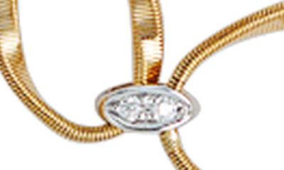 Shop Marco Bicego Marrakech Onde 18k Yellow Gold & Diamond Half Collar Necklace In White Gold/ Yellow God