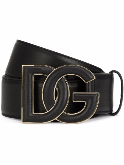 Shop Dolce & Gabbana Belt With Buckle In Black
