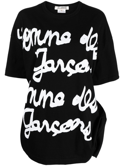 Shop Comme Des Garçons T-shirt With Print In Black